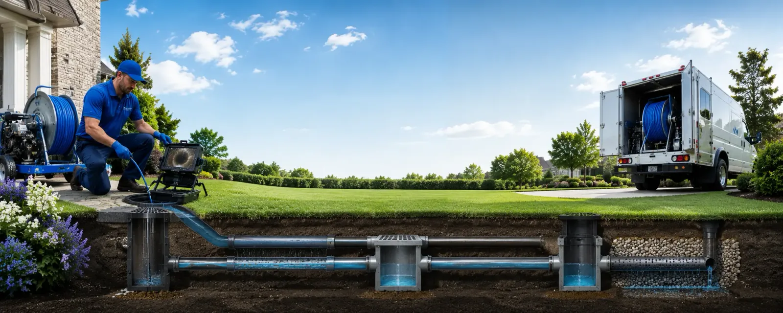 Outdoor drain cleaning information for River Falls, AL